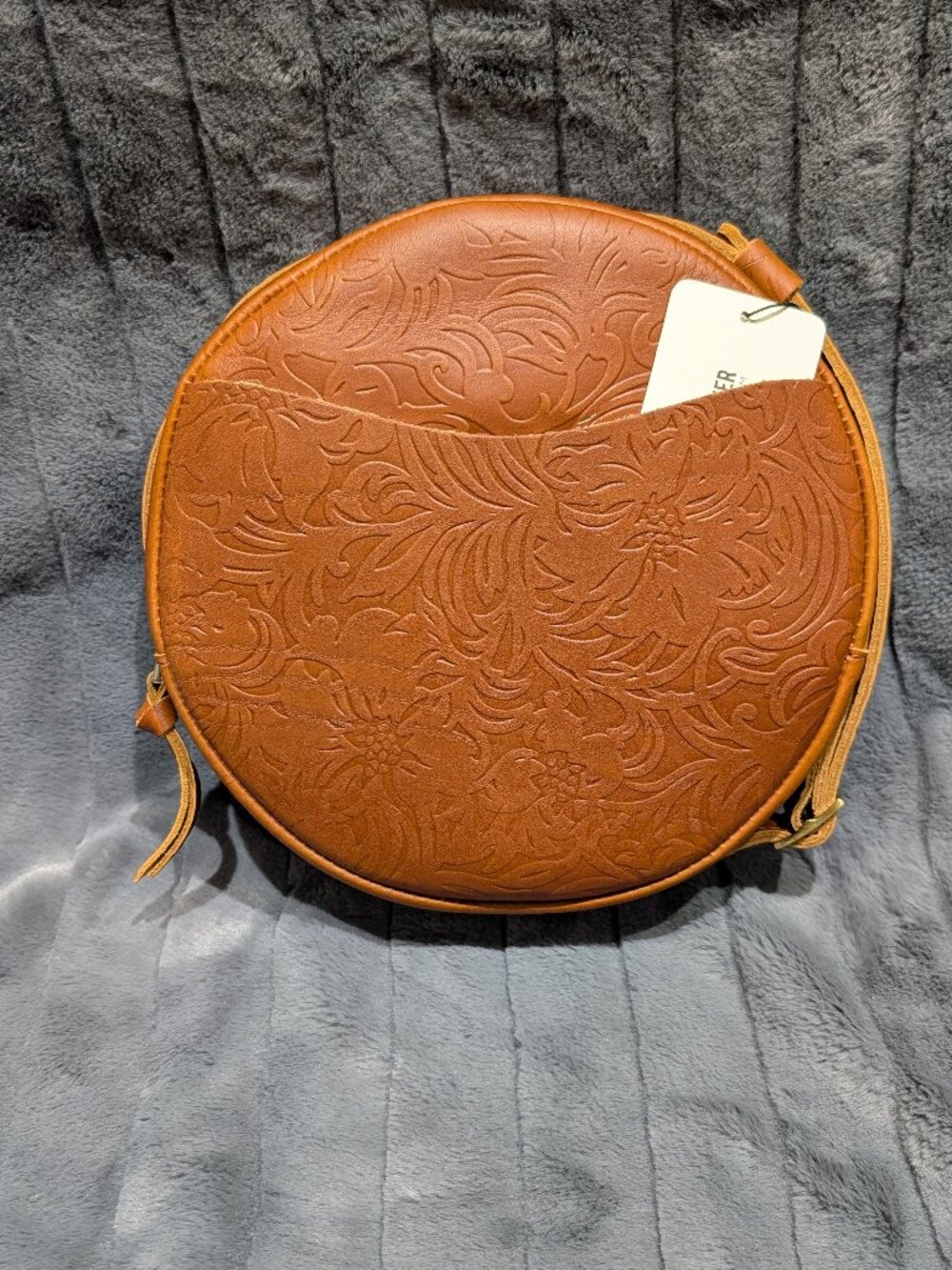 Portland Leather Circle Crossbody Bag Large Meadow NWT